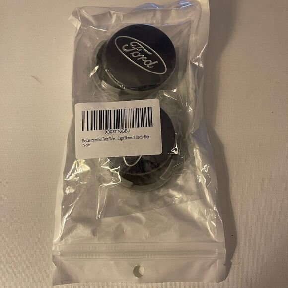 Ford logo wheel center caps in Navy Blue & Silver 54mm set of 4 NWT - Picture 7 of 7
